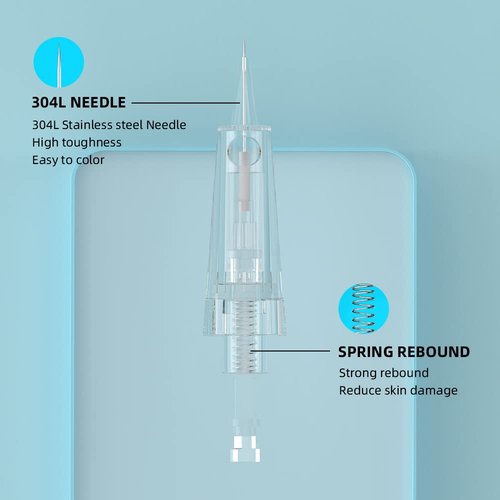 Charme Princesse 20pcs Permanent Needles Makeup Tattoo Cartridge Needles 1RL 0.30mm for Microblading Shading EN40-20-1R