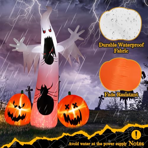 11.8FT Halloween Inflatable Ghost Spider Pumpkin Decoration - Giant Outdoor Decor
