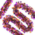 Halloween Tinsel Garland 20FT Black Purple Orange Metallic Decor for Parties