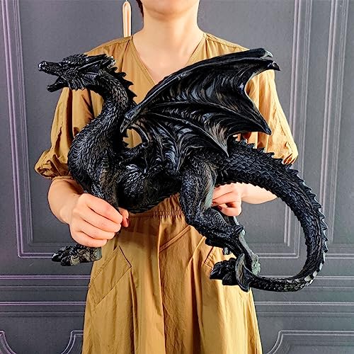 Gothic Medieval Mythic Winged Dragon Statue - Fantasy Home Decor, 19.2 Inch