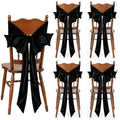 Black Velvet Chair Bow Sashes - Halloween Party Decorations, 4 Pcs - Variation of Black/4 Pcs
