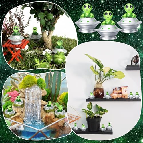Mini Alien UFO Figurines Glow in The Dark Set - Striker