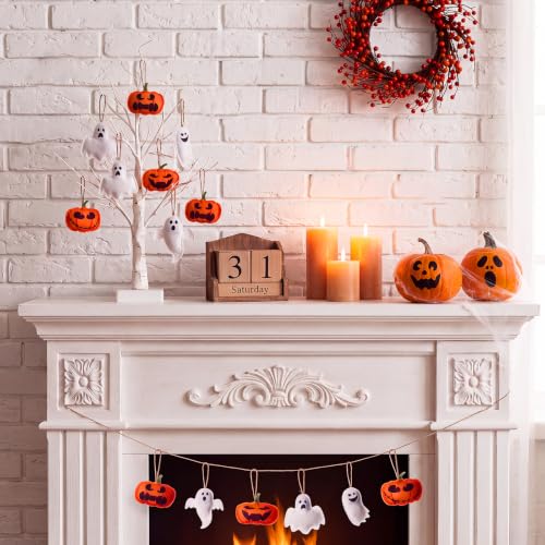 24 Pcs Halloween Felt Tree Ornaments Ghost Pumpkin Hanging Decor - Variation of THIS listing