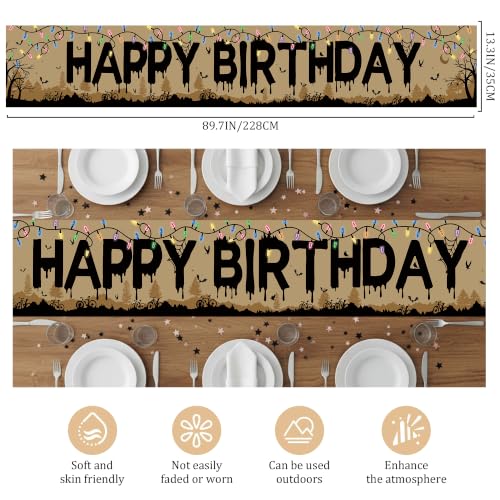 Stranger Birthday Gothic Table Runner - Dark Forest Halloween Dining Decor - Variation of THIS Listing: Stranger 1