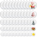 50 Pcs Clear Fillable Christmas Ornaments - 5 Sizes DIY Transparent Decoration Balls