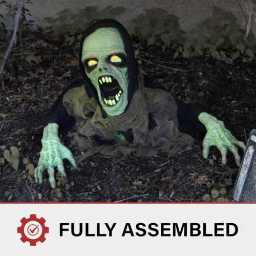 Halloween Animatronic Zombie Groundbreaker 21-In Touch-Activated with Lights & Sound - Indoor/Outdoor Decor