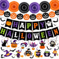 Halloween Black Party Decoration Set - 32 Pieces for Spooky Events