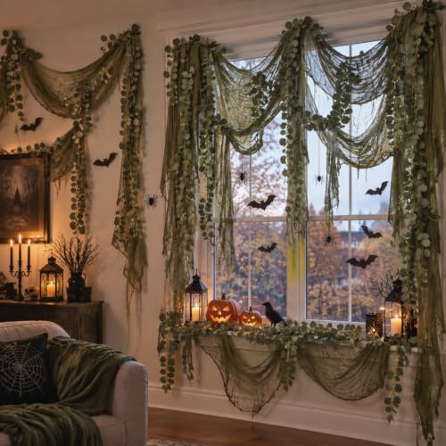 Halloween Green Monster Creepy Cloth & Backdrop Set - Spooky Party Decorations