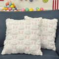Easter Pillow Covers Set of 2 18x18 Soft Plush Hidden Zipper Spring Decor Variation P