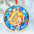 Music Note Christmas Ornament - Handmade Musical Tree Decoration with Variation 01