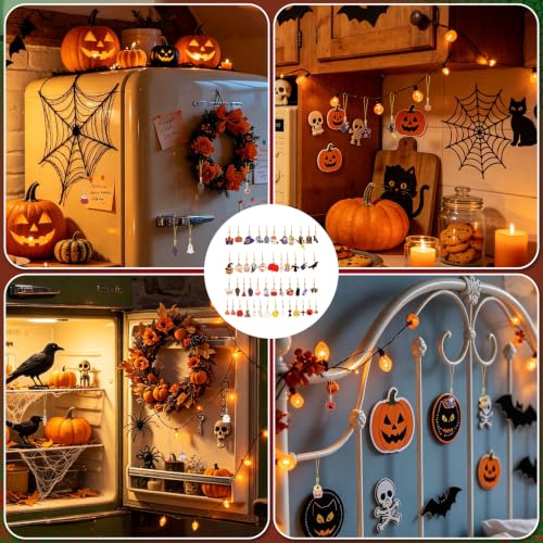 Mini Halloween Ornaments Set - Ghost, Bat, Skeletons, Witches, Spiders, Halloween Decorations, Christmas Variation