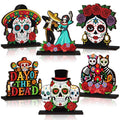 Day of the Dead Wooden Table Decorations - 6 Sugar Skull Centerpieces - Variation of THIS listing