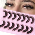 Wispy Cat Eye Mink Lashes - 15mm Natural Look False Eyelashes - E - Wispy