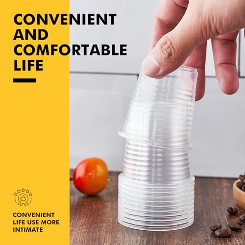 3 oz Plastic Cups Bulk 100 Pack Clear Disposable Party Cups for Wedding and Events