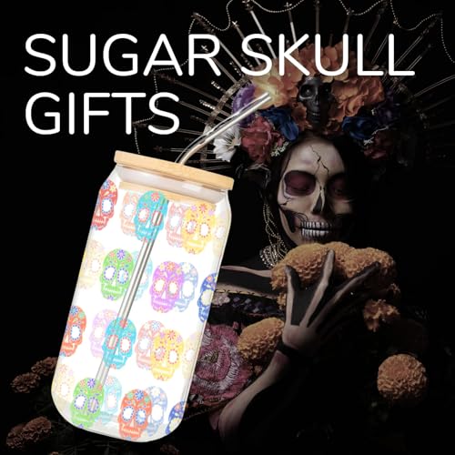 16oz Color Changing Glass with Skull Design - Unique Iced Beverage Tumbler