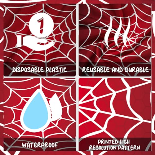 Halloween Spider Web Tablecloth 53x108 Inch Party Decor Outdoor Indoor