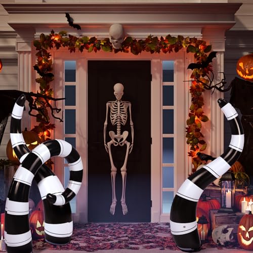 Inflatable Halloween Worm Decorations - Large Yard & Outdoor Decor Set of 3
