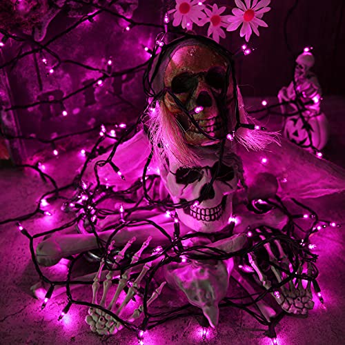 Purple Halloween String Lights 75ft 300 Mini Bulbs Incandescent Indoor Outdoor Decoration - Variation of Purple / 75ft