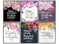 Christian Wall Art Set - Inspirational Bible Verse Quotes for Home & Office Decor - Unframed Prints