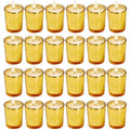 Gold Speckled Mercury Glass Votive Candles - Unscented 24PCS for Wedding & Party Decor