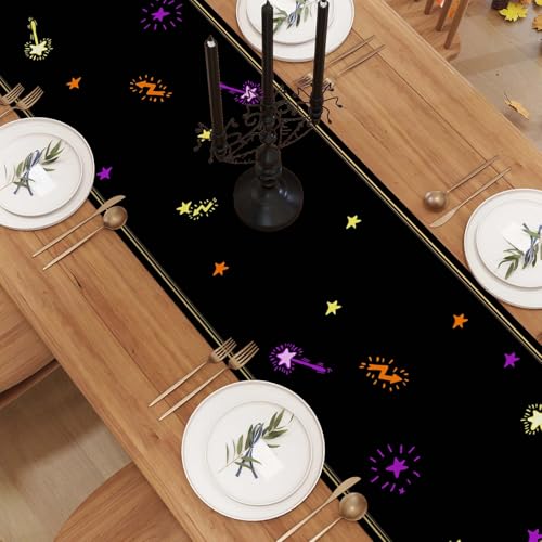 Halloween Table Runner for Dining Table - Spooky Fall Decor, 13x72 Inches