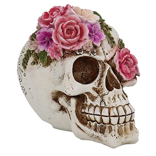 Resin Skull Head Decor Statue - Life Size Halloween Home Decoration
