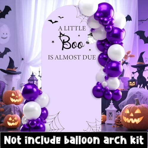 Purple Halloween Arch Backdrop Cover for Baby Shower & Party Photography - 6 Ft Stretchy Arch Cover - Variation of THIS listing