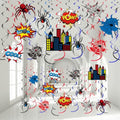 Spider Birthday Hanging Swirl Decorations - 30 Pcs, Web & Web Cutouts - Variation of THIS listing