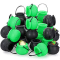 Mini Plastic Cauldrons for Party Favors, 30 Pcs Black & Green Decorations