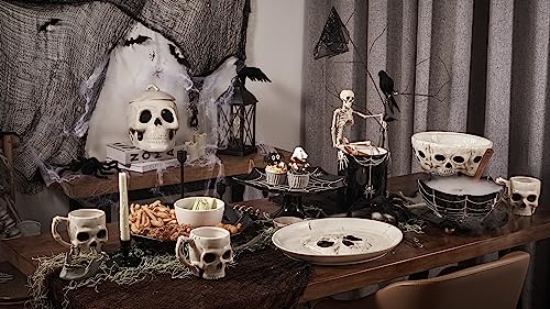Halloween Skull Ceramic Mug 16oz - Spooky Skeleton Coffee Tea Hot Chocolate Cup