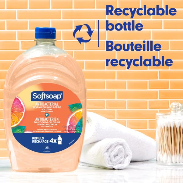 Softsoap Antibacterial Hand Soap Refill 50oz Crisp Clean Scent - Pack of 1