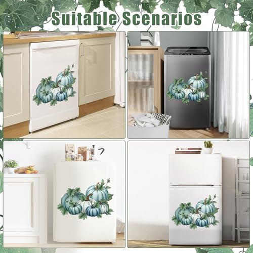 Fall Blue Pumpkin Dishwasher Magnet Cover - Autumn Harvest Kitchen Decor