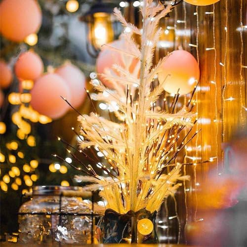 Brown USB Willow Branch Lights - 30 Inch 6 Branches LED Twig Lamp for Indoor Outdoor Decor
