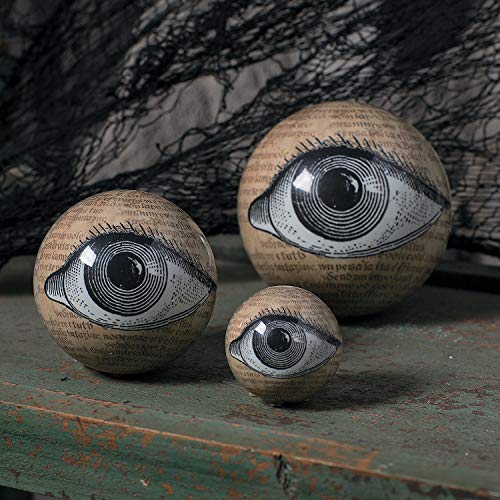 Halloween Eyeball Decorations - 9 Pc Spooky Foam Orbs for Party & Home Decor
