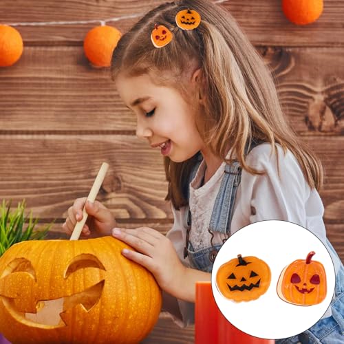 Halloween Hair Claw Clips Set - Pumpkin Ghost Bat Design, Style 3