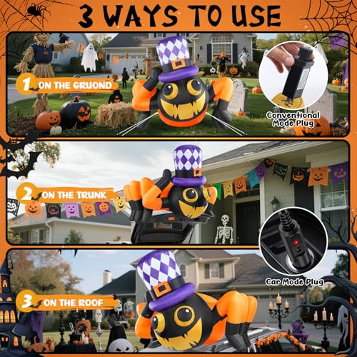 Halloween Inflatable Spider Car Decoration Kit - Spider Variation