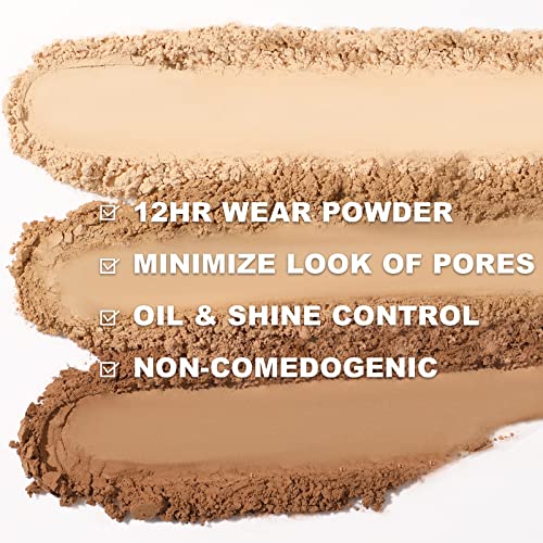 FOCALLURE Flawless Pressed Powder Almond Shade - Shine Control & Pore Blurring #08