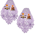 Halloween Table Runner 2 Pack - Purple Lace Spider Web 13x72 Inch for Festive Dining