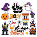 Halloween Refrigerator Magnets 16-Piece Set - Festive Gnome Ghost Pumpkin Decor