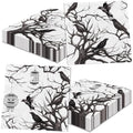 Halloween Paper Napkins with Black Crows & Silhouette Tree Design - 40 Pack