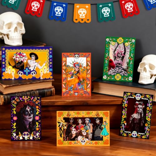 Dia De Los Muertos Photo Frame Set for Altars - 30 Mexican Style Decorations