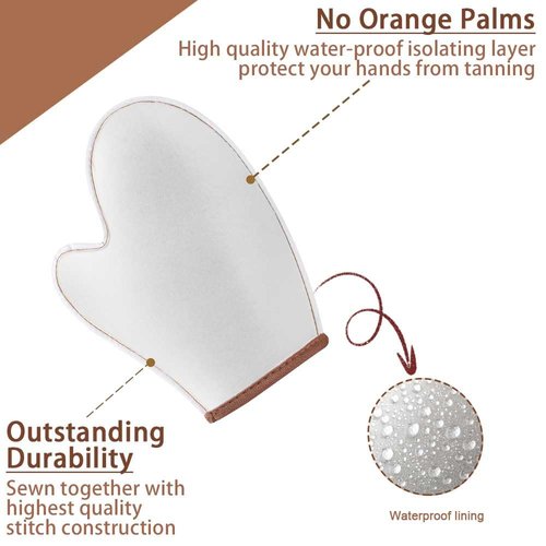 Self Tanning Mitt Self Tanner Mitt Applicator Kit 3 Pack Tanning Mitts Self Tanner Brush Back Tanning Applicator Tanning Glove for Self Tan Mitt Kabuki Body Brush Self Tanner Back Applicator