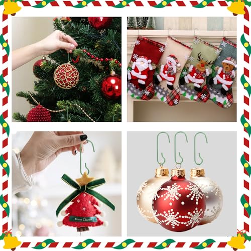 Christmas Ornament Metal Hooks Hangers - Green Bendable Wire, 120PCS - Easter & Holiday Decor