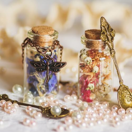 80ml Glass Bottles with Cork Stoppers - Set of 6 Clear Jars for Crafts & Wedding Decor