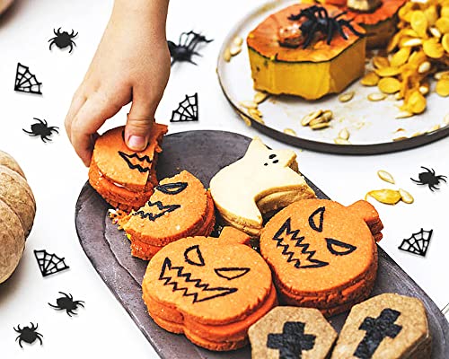 Halloween Confetti Set 720pcs Black Spider Web & Spider Table Decor DIY