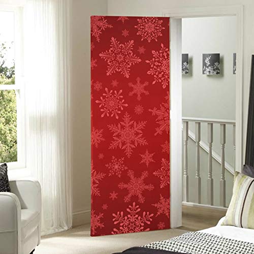 Qilmy Christmas Snowflakes Door Cover - Washable 32x79 Inch Holiday Front Door Decor (Variation of THIS listing: 79"L x 32"W)