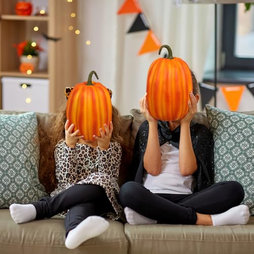 Halloween Resin Pumpkin Decoration - Fall Autumn Faux Pumpkin for Indoor Outdoor Use