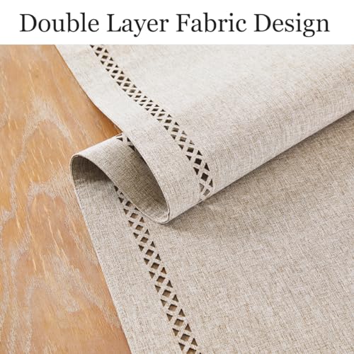 Rustic Burlap Table Runner 13x108 Inches - Coffee Table Decor