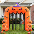 8FT Halloween Inflatable Pumpkin Archway with LED Lights Outdoor Decoration