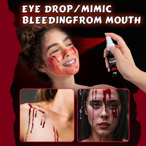 Washable Fake Blood Spray for Halloween SFX & Cosplay Makeup - 2 Oz